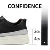 Scarpe casual da uomo in vera pelle con rialzo confortevole per uomo sottopiede Falt/6 cm sneakers con sollevamento più alte