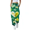 Pantalons Femmes Femmes Pantalons de survêtement à quatre feuilles Imprimer Jogging Haute Qualité Mode Casual Survêtement Pantalon Harajuku Sport Streetwear Y2K