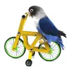 Andra fågelförsörjningar Toys 1st Intelligence Training Props Yellow Bicycle Toy Parrot Education Table Top Trick Prop for PA HomeForavor DHL1C