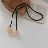 Pinces à cheveux Chic, corde florale douce, nouée à la main, tulipe tridimensionnelle, longue bande, accessoires élégants, outil pour femmes