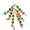 Other Bird Supplies Bite Resistant Chew Toy Parrot Biting Skewers Colorful Cage Hanging Wood Blocks Tearing Toys Climbing