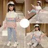 12 Girls Suit 11 Spring Fashion Clothing 10 9 Baby 8 Shirt Trousers 2 Piece Set 7 Childrens 6 5 4 3 Year Old 240323