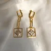 Boucles d'oreilles en chaîne fritillaire rétro française, célébrité en ligne, personnalité élégante, longues boucles d'oreilles exagérées, qualité supérieure