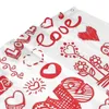 Duschgardiner Alla hjärtans dag röd gardin 72x72in med krokar DIY -mönsterälskares gåva