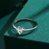 Clusterringen S925 Sterling Zilver Liefdesring Dames Koreaanse editie Eenvoudige sprankelende diamant Hartvormige voedselpersoonlijkheid