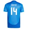 4xl 24/25 Italia Chiesa Soccer Jerseys 2024 Italien Raspadori Verratti Barella Totti Lorenzo Pellegrini Retegui Frattesi DiMarco 2025 Men Kids Kit Football Shirt