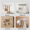 Hooks Non-marking Strong Sticking Row Hook Kitchen Storage Tools Bathroom Hanger Hanging Stickers Wall Mounted Holder With 3/5/6