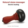 Stone Electric Guasha Massager Natural Stone Needle Skickor Skrapa Back Neck Face Massage Relax Muskler Skinlyft Care Spa 240320