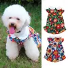 Vestuário de cachorro elegante roupas de verão suor-absorvente camisa de gato moletom colar de boneca vestido impresso traje de cachorrinho
