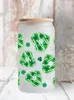 Window Stickers UV DTF Transfer Sticker Four-leaf Clover For The 16oz Libbey Glasses Wraps Bottles Cup Can DIY Waterproof Custom Decals