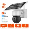 Solor Camera PTZ Security Camera 1080p Wireless WiFi med Tuya App Solar Power Camera