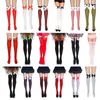 Donne calzini Halloween Christmas Thans High Stockings Striped Dot Dot Cross Skeleton Stampa Sweet Bowknot Masquerade Cosplay su F3MD