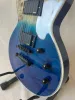 Guitar Sunburst Burl Topesp Electric Guitar EMG Pickup Classical Navy Blue