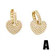Boucles d'oreilles créoles en forme de cœur pour femmes, bijoux à la mode, léger, de luxe, plaqué or de haute qualité