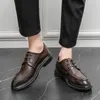 Dress Shoes Leather Men's Youth British Style Formal Casual Business Wedding Bridegroom Suit Height Increasing Insole Me