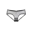 Women's Panties Triangle Sexy Solid Briefs Metal Chain Low Rise Seamless Underpant For Woman Mesh See Through Intimates