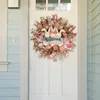 Decorative Flowers Easter Cute Wreath For Front Door With Faux And Eggs Gnome Winter Decoration 2024 Hanging