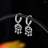 Boucles d'oreilles à clous artistiques rétro, clous de sécurité, sentiment, plaqué argent 925, serrure de longévité, fourniture en direct assortie avec tout pour femmes