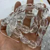 Ensemble des perles de quartz transparent blancs naturels 15 '' ROCK Quartz Crystal Irrégulier DIY Perles en vrac pour les bijoux Collier Bracelet Bracelet