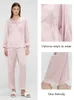 LO6V SEXY PAJAMAS ZEAMOD AUTUME / HIVER 2023 FEMANDS COULEUR COLLES 100% MULBERNE SILK HOME LACE LACE SEMPEL