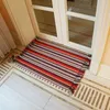 Retro Hand Woven Cotton Linen Carpet Tassel Bedside Rug Geometric Floor Mat Living Rooms Bedroom Home Decor 2 Sizes Optional 240329