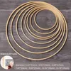 Decorative Flowers 5Sizes Round Hoop Base With Hole 2PCS Bamboo Wreath Frame For DIY Crafts Wall Ornament Hanging Mobile Buquets Decor