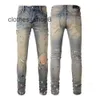 Denim Amiirs Jeans Designer Pants Man Fall Distressed Slim Fit Men Beige Leggings Paint Scratched Personality Fashion 7ZA4