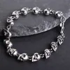 Chain Retro Gothic Skull Bracelet Suitable for Men and Women Fashion Personality Halloween Jewelry Accessories Q240401