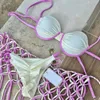 ARXIPA sexy bikini due costumi da bagno per le donne fasciatura costume da bagno imbottito push up costumi da bagno contrasto solido 2 pezzi con ferretto perizoma scava fuori