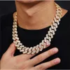 Uitverkoop S925 Baguette Diamond Cubaanse schakelketting ketting Vvs Moissanite Diamond Cubaanse ketting