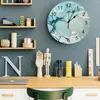 Horloges murales Texture de marbre vert silencieux décoration de salon horloge ronde maison chambre cuisine décor