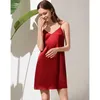 Sexig pyjamas 100% Mulberry Silk Nightgowns for Women Silk Short Sexy V Neck Ladies Sleepwear Nightwear Dress for Girls 240330