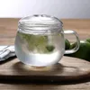 Tea Cups Thickened Transparent Glass Cup With Strainer For Fill Water Reusable High Temperature Resistance