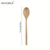 Cuillères 4pcs cuillère en bois cuisine style coréen soupe en bois naturel vaisselle cuisson miel café mélange