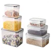 Storage Bottles 3Pcs Clear Food Box Kitchen Refrigerator Dry Goods Nuts Grain Cereal Seasoning Sealing Jar Container