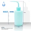 Lagringsflaskor 10 st 250 ml tvättflaska blå smal munpresslaboratorium plast inte spill böjning vattning