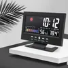 Horloges de Table électroniques numériques LCD, moniteur d'humidité et de météo, calendrier, prévision de répétition, alarme, maison intérieure Q7U4