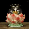 Candle Holders 1pc Creative Buddha Windshield Butter Lamp High Foot Ceramic Lotus Base Home Living Room Temple Utensil Ornaments Decor