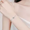 Bracelet Moisanite Certifié Real GRA pour femmes S925 Sterling Silver Diamond Link Bracelets Fine Bijoux pour le mariage de la fête