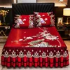 Luxury Lace Smooth Cool Summer Bedspread Thick Home Bed Skirt Pillowcase Bed Sheets Embroidery European-style Bed Spreads 240314