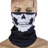 Банданы Ветрозащитные шарфы со скелетом и черепом, полутеплая маска для лица, шарф с призраком для спорта на открытом воздухе, велоспорта, скалолазания, пешего туризма 2024
