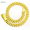 Fine Jewelry Bracelet Necklace 15 Mm Gold Plated Baguette Round Moissanite Jewelry Set Hip-hop Cuban Chains