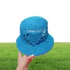 Summer słomy rybak ręcznie tkana czapka outdoorowa straw słomka kapelusz unisex wakacyjny hatami haftowany projektant litera CAP2474371