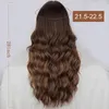 レースウィッグスロングディープウェーブフロントフロントヒューマンヘアカーリーオンブル茶色の女性合成女性高速ドロップデリバリー製品DHMSC