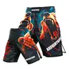 Lutador jujitsu esportes 5 pontos comprimento shorts ginásio taekwondo thai boxe vestido mma calças tamanho XXSXL 240315