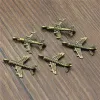 Charmes 200pcs 23x15 mm Pendant Aircraft Airplane Airbus Pendant Charme pour les pendentifs d'avions de fabrication de bijoux