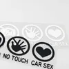 Autocollants de fenêtre NO PO TOUCH CAR SEX personnalité lettre signe d'avertissement bricolage décoration arrière autocollants de style