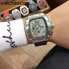 Richardmill orologio RMS11 Data di lussuoso meccanico maschile Demi RMS052 Ghost Classic Legend Scated Skull Schema Highlights