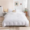 Conjuntos de cama 60 Exportação Algodão Bordado Quilt Ers Fronhas Três Fios Altos Contagem Cetim Dupla Entrega Home Jardim Têxteis Dhrvm