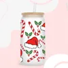 Autocollants de fenêtre UV DTF Autocollant de transfert Flocon de neige de Noël pour les verres Libbey de 16 oz Wraps Bouteilles Cup Can DIY Stickers personnalisés imperméables